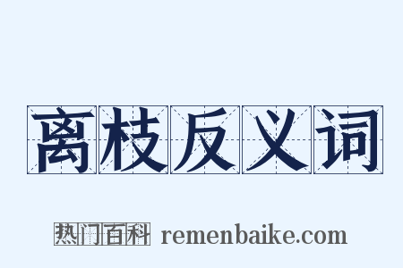 离枝反义词是什么意思的图片